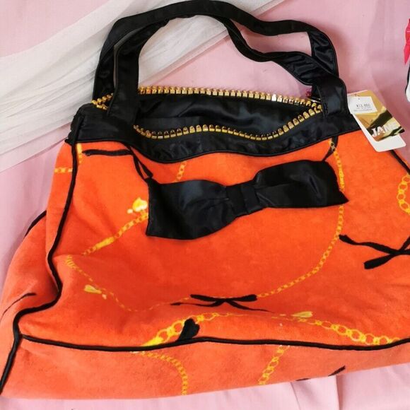 Glamorous Jane Oversized Tote Bag Purse Terry Beach 2000's Rare Agejo Gyaru Gal - Picture 4 of 10